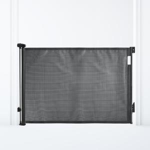Dreambaby Glide N Hide 35'' Extra Tall, 55'' Wide Retractable Baby Gate - Ideal for Stairs, Doorways & Halls, Durable Mesh, EZY-Check Indicator, Dog & Pet Gate (Black)