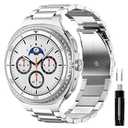 GOLDTOLUCK Stainless Steel Band Compatible with Samsung Galaxy Watch 8 Classic 40mm 44mm 46mm (2025) Men Women Milanese Mesh Magnetic Classy Elegant Casual Business Metal Stainless Steel