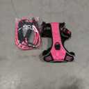 No Pull Dog Harness Adjustable Reflective Oxford Easy Control Medium Large Dog Harness with A Free Heavy Duty 5ft Dog Leash (M (Neck: 14.5"-20.5", Chest: 22"-28"), Pink Harness+Leash)