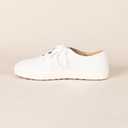 Amazon Essentials Womens Comfortable Lace Up Sneakers (10.5, White)