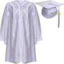 Newrara Unisex Shiny Kindergarten Graduation Gown Cap with Tassel