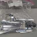 30 Piece Silverware Set, Stainless Steel Flatware Set for 6 Food Grade Novelty Flatware Cutlery Utensil Set Include Knife Fork Spoon Mirror Polished Dishwasher Safe