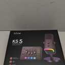 FIFINE Gaming Equipment Bundle, Dynamic XLR/USB Gaming Microphone Set with Streaming Audio Mixer for Podcast Recording Video Vocal, RGB Gamer Set with Volume Fader/XLR Interface for PC-AmpliGame KS5 (Black)