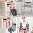 QUINEAR Air Compression Leg Massager for Circulation & Pain Relief, Calf Massagers with 2 Modes & 3 Intensities, Sequential Compression Device (SCD) for RLS, Edema, FSA-HSA - Ideal Gift