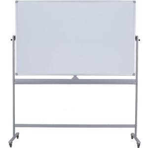 DexBoard Large Double Sided Whiteboard 72x40 inches on Wheels, Height Adjustable Mobile Magnetic Dry Erase Board with Rolling Stand for Office Meetings, Classroom Teaching, Home, Silver Frame