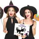 32 Pcs Halloween Craft Kit DIY Handprint Card with 3 Pcs Ink Pads Make Your Own Halloween Greeting Cards Unique Party Gifts for DIY Art Craft Activity Supplies