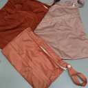 babygoal Wet Dry Bags 3 Pack for Baby Cloth Diapers, Washable Travel Bags, Beach, Pool, Gym Bag for Swimsuits & Wet Clothes with Two Pockets, Snap Handle 3LN33 (Red brown & peach blossom pink)