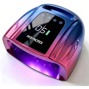 UV Nail Lamp, 96W Cordless Professional Rechargeable UV LED Portable Lamp, 4 Timer Setting and Smart Sensor Gel Nail Dryer, Ideal for Training, Nail Art Practice, Home & Salon