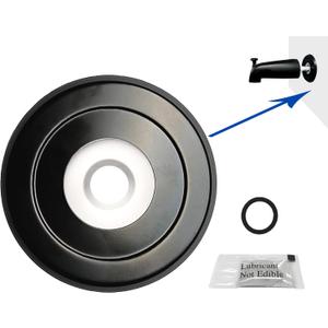 1/4" Spacer for Tub Spout, Flange Trim Ring for Bath Faucet, Eschutcheon Cover Plate for Spigot with Split PVC Blocking Water, Shower Pipe Remodeling Sealer (304SUS-Matte Black)