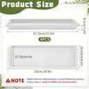 Cinnvoice 4 Pack White 24 x 8 x 1.6 Inch Rectangle Plant Saucer Large Plastic Plant Tray Water Drip Trays for Windowsill Flower Pot Planter Drainage Germination Garden Indoor Outdoor Use