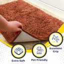 Muddy Mat | Super Absorbent Door Mat Indoor, Microfiber Quick Dry Chenille Entryway Rug, Non-Slip Front Door Mat, Indoor Mats for Entryway, Machine Washable Pet Rug, Orange XXL 60"X48"