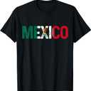 Mexico Mexican Flag Vintage Pride T-Shirt Small (Black)