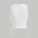 SOLY HUX Women's Tank Tops Y2K Summer Going Out Crop Top Concert Outfits | Sleeveless Lace Up Star Shirt, Sparkly Rave Top, Festival Outfits, Grunge Clothes (White, S)