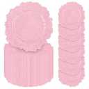 REWOMC 50 Pcs Pink Charger Plates Bulk, 13" Reef Plate Chargers
