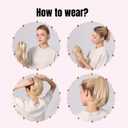 JUVABUN 10" Straight Claw Clip In Ponytail Hair Extensions - Medium Blonde| Synthetic Ponytail Extension | Hair Extensions for Women & Men | Washable, Realistic And Synthetic |Medium Blonde