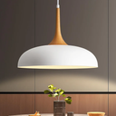 Oversize White Pendant Lights Kitchen Island,Modern Pendant Light Fixtures,Farmhouse Adjustable Hanging Pendant Lighting Foyer Entryway Hallway Bedroom Dining Room Living Room,Faux-Wood,Large 15.75 in
