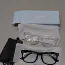 Blue Light Blocking Glasses - Fashion Square Eyeglasses, Anti UV Ray Computer Gaming Glasses Blue Blockers for Women/Men (*Black & Transparent)