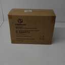 Famiware Nebula Plates and Bowls Sets for 4, 12 Pieces Stoneware Dinnerware Set, Microwave and Dishwasher Safe Dishes Set, White with Black Rim