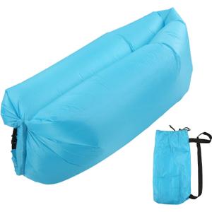 Haofy Inflatable Lounger Air Sofa, Sky Blue, Easy Inflation, Abrasion Resistant, Comfortable, Portable for Outdoor, Large