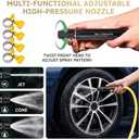 High Pressure Hose Nozzle Set (2-Pack), Universal Power Washer Attachment for Car Washing and Outdoor Cleaning, Heavy Duty Twist Adjust Water Gun