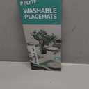 POLYTE Indoor/Outdoor Washable Embossed Vinyl Faux Leather Table Dining Placemats, Set of 4 (Olive Geen)