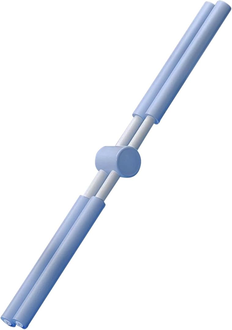 Posture Stick - Back Cracker & Straightener Brace - Stretcher & Corrector Equipment for Upper & Lower Back - Neck Hump Relief - Posture Corrector for Women, Men - Yoga Stick Set (Blue)