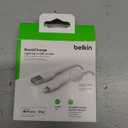 Belkin BoostCharge Braided Lightning Cable - 6.6ft/2M - MFi Certified Apple iPhone Charger USB to Lightning Cable 6ft - iPhone Cable - iPhone Charger Cable - Apple Charger - USB Phone Charger - White