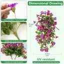 Artificial Fake Flowers Plants UV Resistant, Faux Petunias Silk Flowers for Outdoors No Fade, Fake Outdoor Flowers for Planters Spring, Realistic Home Garden Balcony Yard Decor (Light Purple)