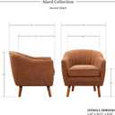 Lexicon Alard Tufted Fabric Barrel Accent Chair, Rust 31"D x 30"W x 30"H
