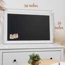 Loddie Doddie Magnetic Chalk Board - 20 x 30 in White Rustic Frame - Smooth Erasable Surface & Chalkboard Sign - Magnetic Boards for Walls & Photo Display - Chalk Calendar & Kitchen Menu Display