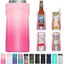 Universal Can Cooler - Signice 3 in 1 Insulated 12 oz Beer Can Insulator Stainless Steel Metal Holder for 12oz Slim Skinny Tall Standard Cans Bottle Hard Seltzer Soda Energy Drinks (Sakura)
