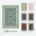 Light Green Area Rugs for Living Room Nursery Farmhouse Retro Fun Butterfly Beetle 5x8 Rug Non Slip Washable Low Pile Floor Covering Carpet for Playroom Girls Bedroom Green 5 x 8 Rug