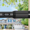 ZipGlo Tension Curtain Rod，40-166IN(3.33-13.83Ft) One-Click Fast Extension Rod Easy to Install Silver Long Outdoor Curtain Rods No Drilling Never Rust for Window or Shower Patio Diameter 1.26 Inches