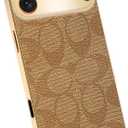 Case for iPhone,Vintage PU Leather,Camera Protection,Electroplating Frame Wear-Resistant Anti-Fingerprint Shock Absorption Cushion Military Grade Drop Shockproof CoverGold,iPhone 14 Pro