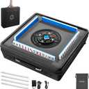 Matte Black Portable Automatic Mahjong Table - 152 Magnetic Tiles, Effortless Auto Shuffle, Ideal for American & Chinese Mahjong, Home Entertainment & Family Gatherings