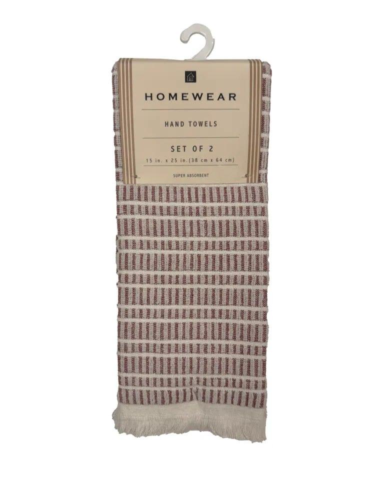 Home Wear Hand Towels, Set Of 2, 15x25