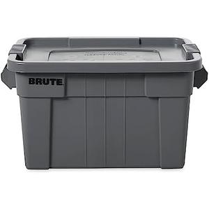 Amazon.com: Rubbermaid Commercial Products BRUTE Tote Storage Bin with Lid, 20-Gallon, Gray, Rugged/Reusable Boxes for Garage/Moving/Camping/Basement Storage/Kitchen/Warehouse/Outdoor, Pack of 1 : Home & Kitchen