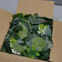2 Pack Artificial Spring Eucalyptus Flower Garland with White Roses, 13Ft Fake Flower Greenery Floral Green Garland Vines for Wedding Arch Table Runner Backdrop Mantle Home Decorations (White)