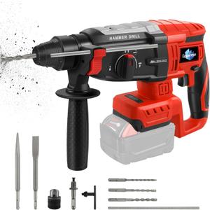 Cordless Rotary Hammer Drill (Tool Only) Compatible with Milwaukee M18 | 2.6J Impact | SDS-Plus Chuck | 4-Mode | Brushless Motor (Battery not Included)