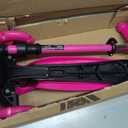 Pink Mini 3 Wheel Scooter for Kids Lean-to-Steer with LED Light-Up Wheels, Adjustable Handlebar, Wide Anti-Slip Deck, Smooth PU Wheels, Rear Foot Brake Toddler Scooter for Ages 2+, Compact