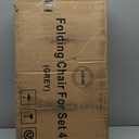 GarveeHome 3-Piece Kids Folding Table and Chairs Set, Toddlers Children's Activity Table and Chairs Set for Dining Room, Daycare, Classrooms (Grey)