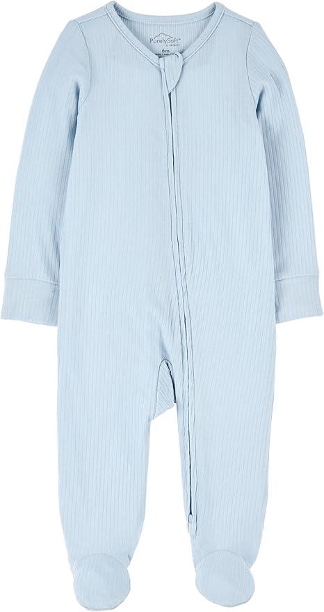 Carter's Boy PurelySoft Sleep and Play Pajamas, Light Blue, 3M