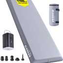 Elegear Camping Sleeping Pad with Multi-Function Electric Pump, 4 Ultra-Thick & 1100lb Ultra-Support Camping Air Mattress, Durable Sleeping Pad for Camping/Hiking/Tent/Home/Car Travel (Light Grey)