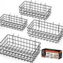 HORUSDY Peg Board Bins and Baskets | 4 Pack | Square Style 4 Size Pegboard Baskets and Pegboard Bins for Organize Workbenches, Accessories