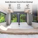 Shreem Linen Microfiber RV Sheet Sets, 70x80 Camper King, White Solid - Fits Mattresses up to 8 Inches Deep, 4 Piece RV Bed Sheets for Campers, Motorhomes, and Travel Trailers