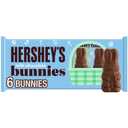 HERSHEY'S Milk Chocolate Bunnies, Easter Candy Packs, 1.2 oz (6 Count) (EXP 12/31/26)