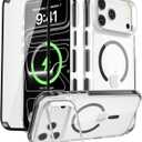 Magnetic for iPhone 17 Pro Max Case with Privacy Screen Protector & Full Camera Cover,[Non-Yellowing] Shockproof Clear Phone Case Compatible with MagSafe Women Girls for iPhone 17 ProMax