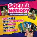 3 x Social Memory - Strategic Twist On Classic Memory Game! Great for Grandkids, Engaging Matching Cards for Families and Kids. Perfect for 2-5 Players and Family-Friendly Fun, 5.75 inches