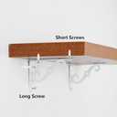 HOME MASTER HARDWARE Decorative Shelf Brackets 5x3-1/2 in Wall Mounted Floating Shelf Bracket L Heavy Duty Support Corner Brace Joint Right Angle Bracket for DIY Open Shelving with Screws White 4 Pcs