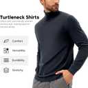 VPG Mens Turtleneck Long Sleeve Shirts, Long Sleeve Regular Fit Knit Turtle Neck Pullover Sweaters